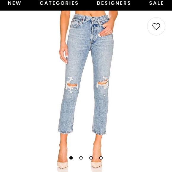 AGOLDE Riley high rise straight leg jeans size 25 - Picture 1 of 6